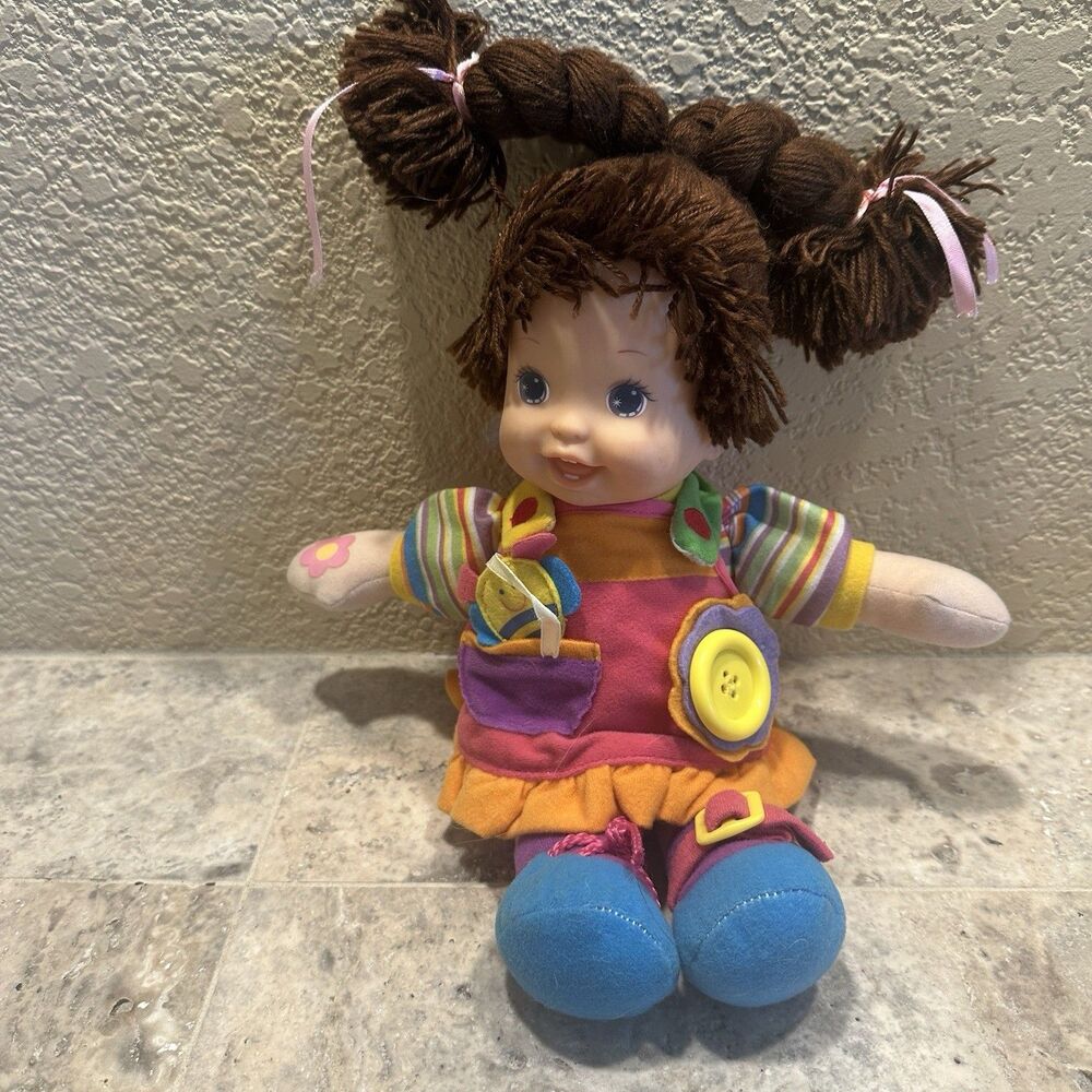 My Sweet Love Sweet Baby Doll Pig Tails in‎ a Pink Outfit 12" Vintage Brown Hair